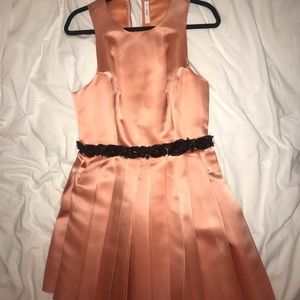 Prada peach colored 100% silk dress